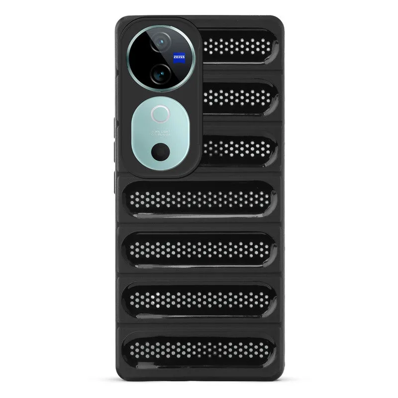 Advanced Perforated Breathable With Rugged Back Cover Case For Vivo V40 5G