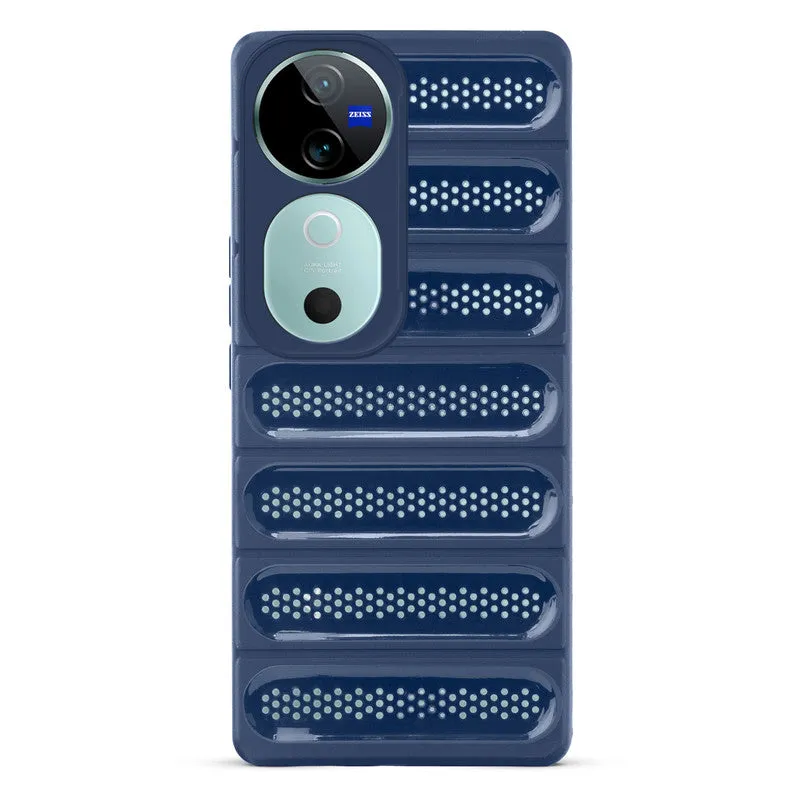 Advanced Perforated Breathable With Rugged Back Cover Case For Vivo V40 5G
