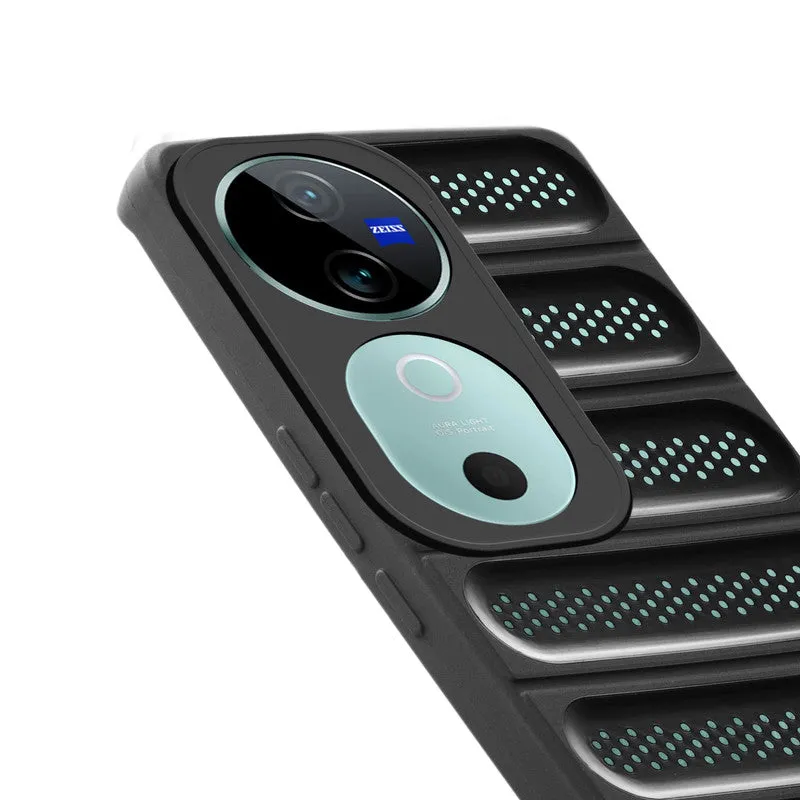 Advanced Perforated Breathable With Rugged Back Cover Case For Vivo V40 5G