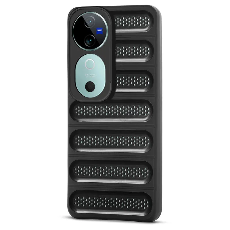 Advanced Perforated Breathable With Rugged Back Cover Case For Vivo V40 5G