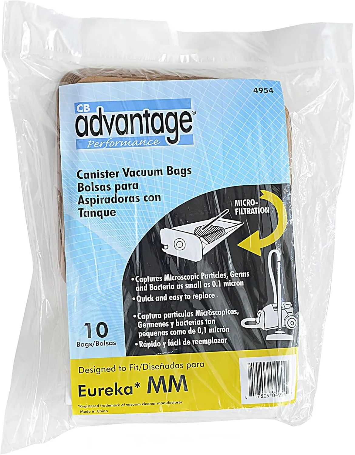 Advantage Eureka MM Replacement Vacuum Bags (10 Bags)