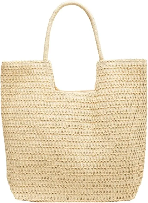Afashor Shoulder Bags for Women Beach Chic Tote Bag Leisure Vacation Hobo Bag with Zipper Closure