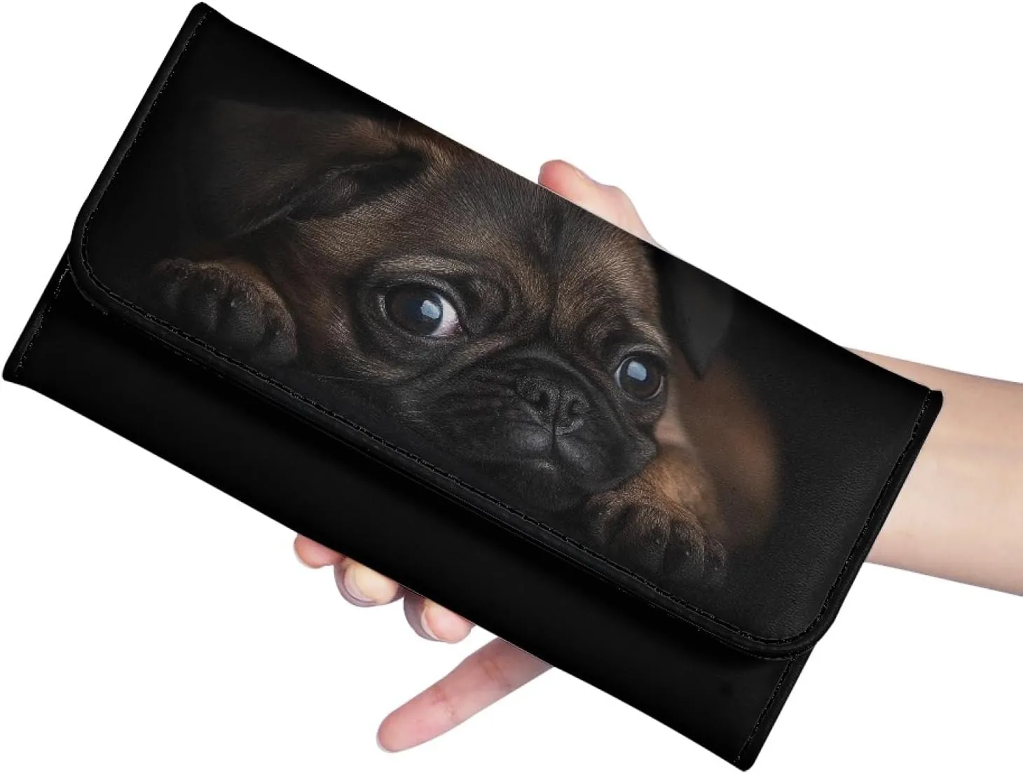 AFPANQZ Boston Terriers Print Long Wallets for Womens Girls Leather Trifold Multi Card Holder Slots Wallet, Elegant Clutch Long Purse for Women Travel Purses Holder Zip Coin Wallet Purse