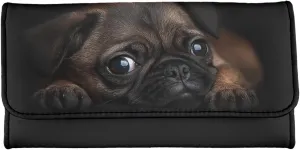 AFPANQZ Boston Terriers Print Long Wallets for Womens Girls Leather Trifold Multi Card Holder Slots Wallet, Elegant Clutch Long Purse for Women Travel Purses Holder Zip Coin Wallet Purse