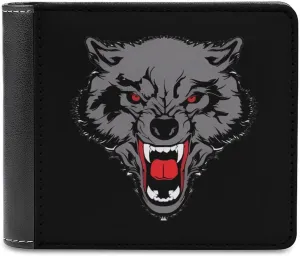 Aggressiveness of Wolf Fashion Bifold Wallets for Men Women Slim & Thin Credit Card Holder Wallet Purse