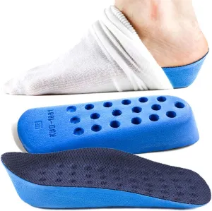 Ailaka Height Increase Insoles (Can be Worn in Socks), Arch Support Half Inserts Shock Absorption Heel Lifts Cushion Pads for Men & Women (Small)