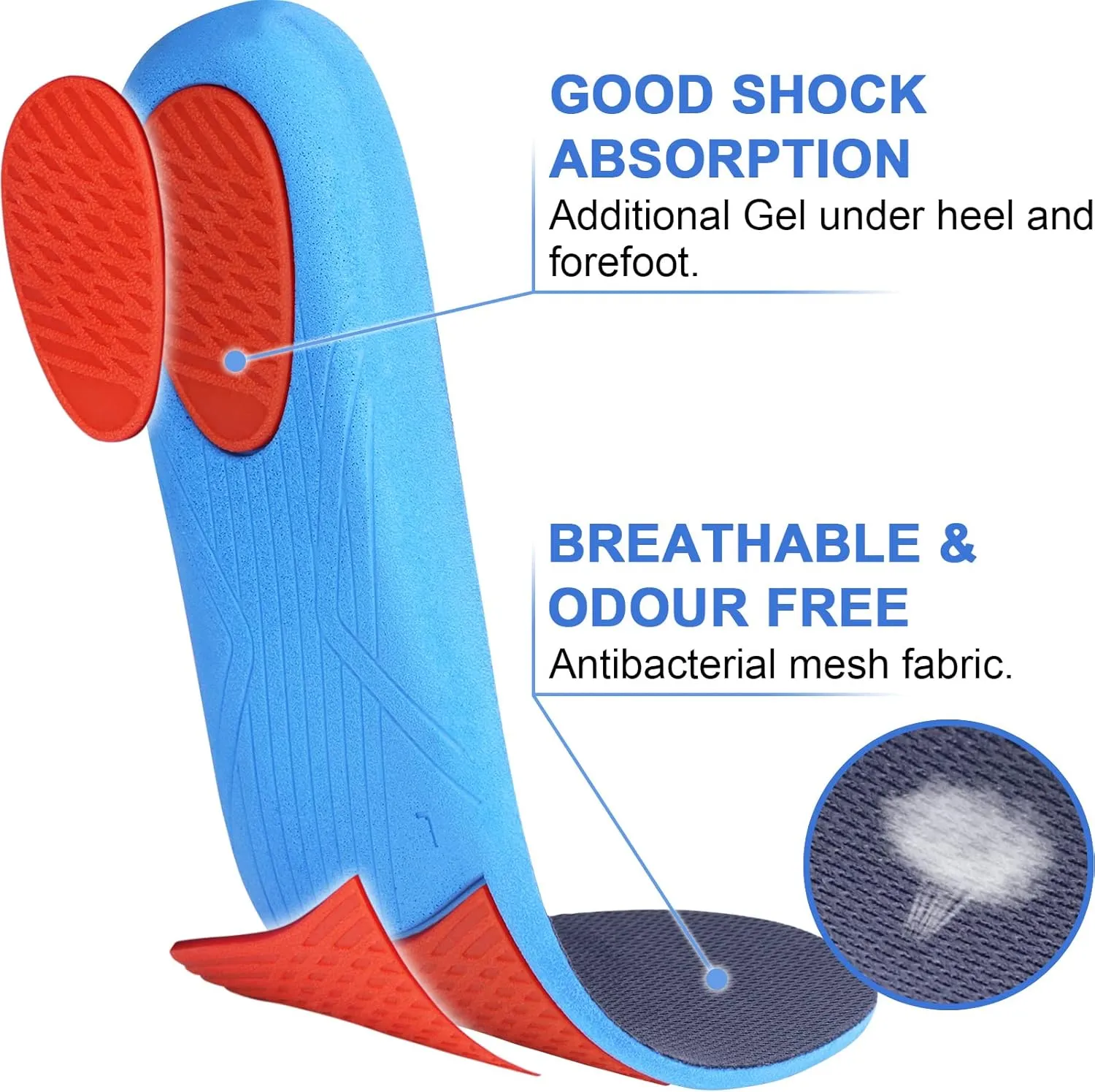 Ailaka Height Increase Insoles for Men Women - 1 Pair PU Shoes Lifts Elastic Shock Absorbing Sports Shoe Insoles Height Increase, Heel Lifts for Men Women Shoes Inserts