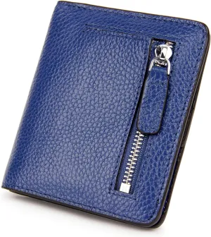 AINIMOER Small Leather Wallet for Women, Ladies Credit Card Holder RFID Blocking Women's Mini Bifold Pocket Purse