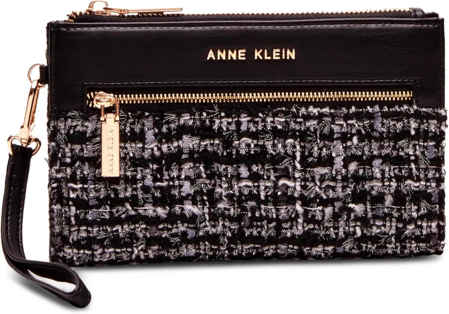 AK 2 piece gift set with tweed zip clutch and card case
