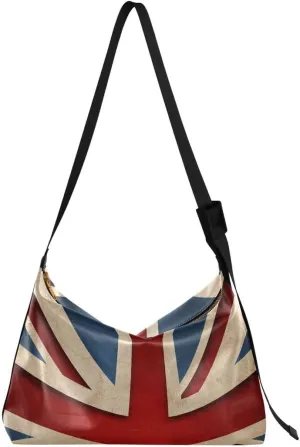 ALAZA Old Union Jack Women's Leather Hobo Handbag Shoulder Bag Crossbody Casual Large Tote Bag Purse