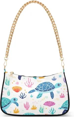 ALAZA Sea Turtle Coral Reef Women's Handbags Tote Crossbody Bag Purse Ladies Shoulder Bag Hobo Handbag