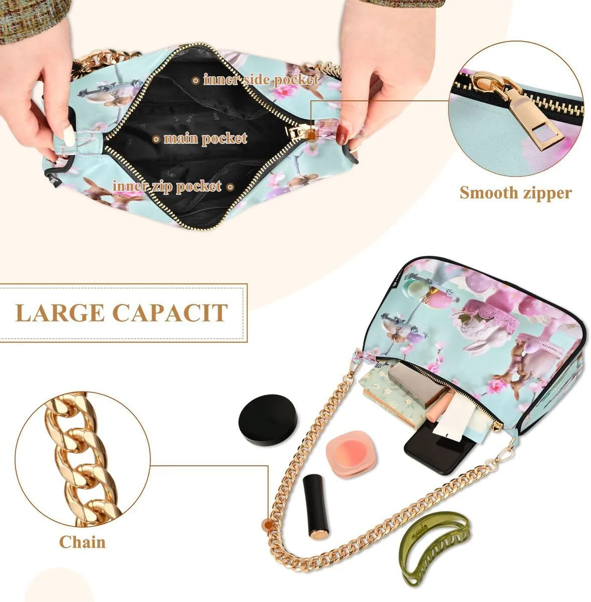 ALAZA Women's Handbags Tote Crossbody Bag Purse Ladies Shoulder Bag Hobo Handbag