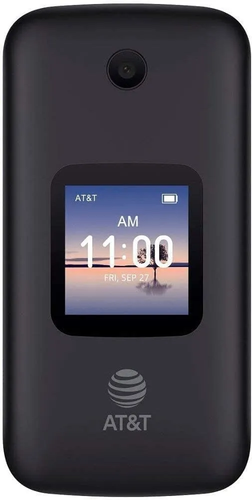 Alcatel SMARTFLIP 4052R | 4G LTE | 4GB Flip-Phone | Bluetooth, WiFi, Big Buttons | (GSM Unlocked) - Volcano Black (Renewed)