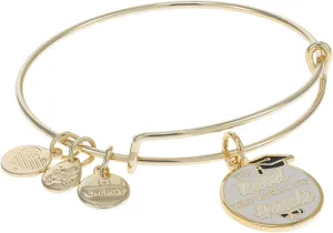 Alex and Ani Celebrations Expandable Bangle for Women, The Tassel Was Worth the Hassle Charm, Shiny Gold Finish, 2 to 3.5 in