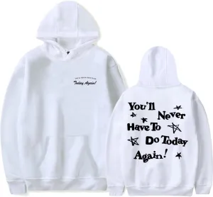 Alex Warren Merch Today Again Logo Hoodie Men Women Long Sleeve Pullover Graphic Tops