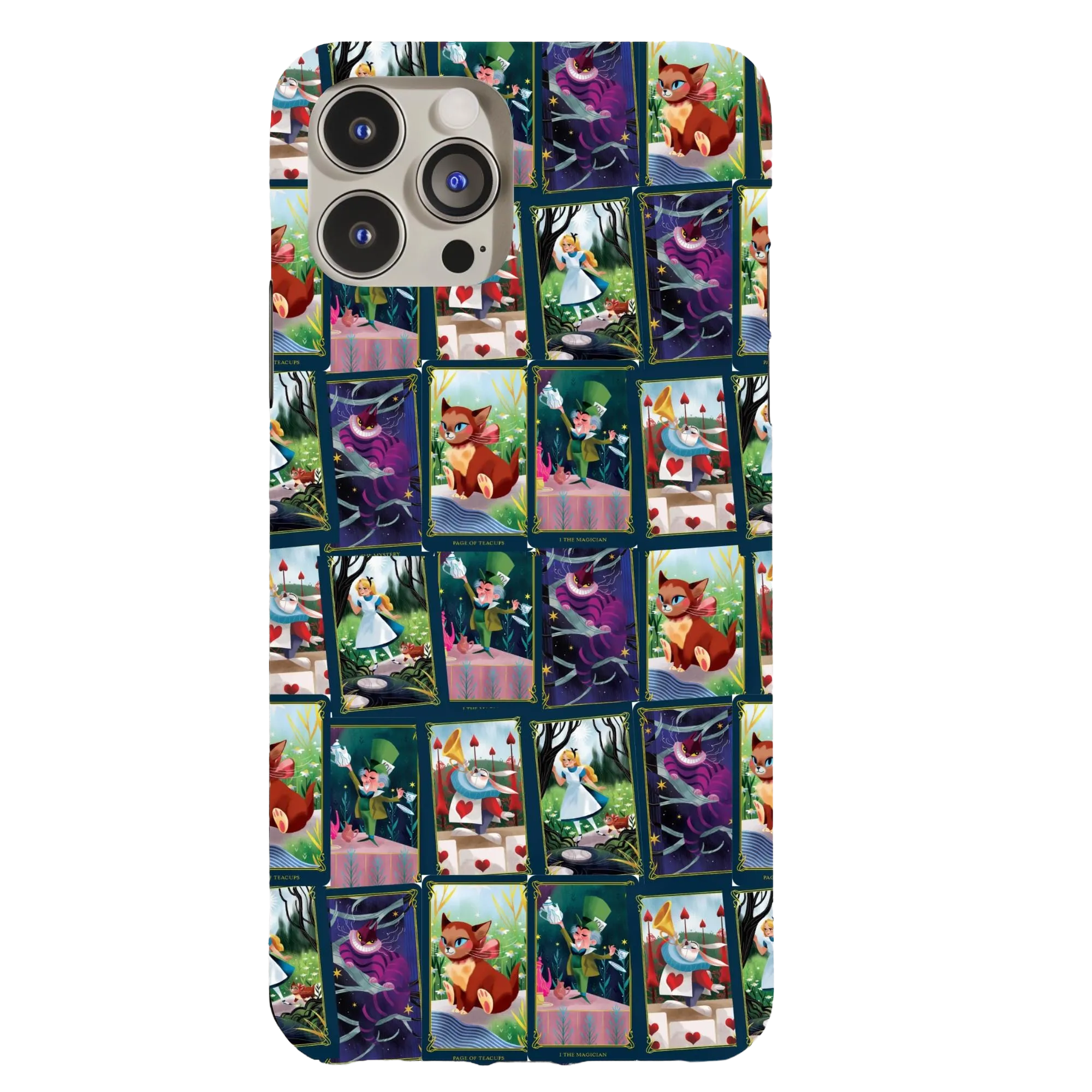 Alice Cheshire Cat Tarot Cards Phone Case