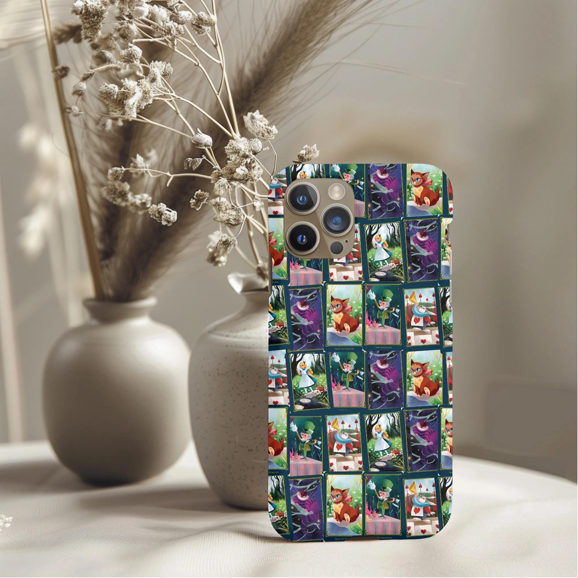 Alice Cheshire Cat Tarot Cards Phone Case