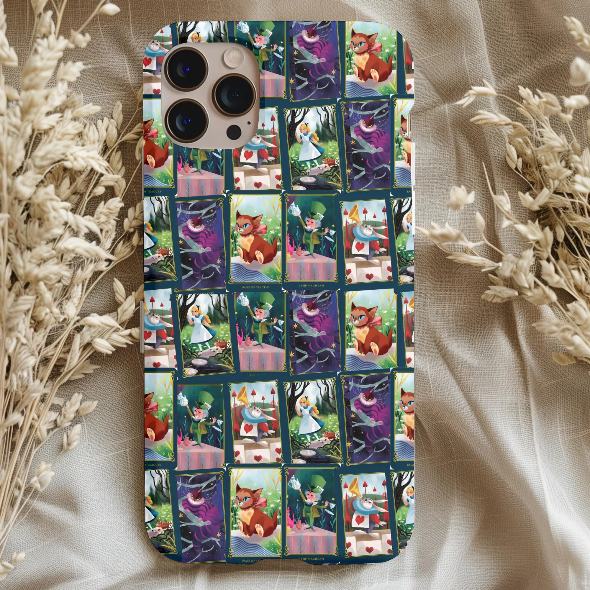 Alice Cheshire Cat Tarot Cards Phone Case