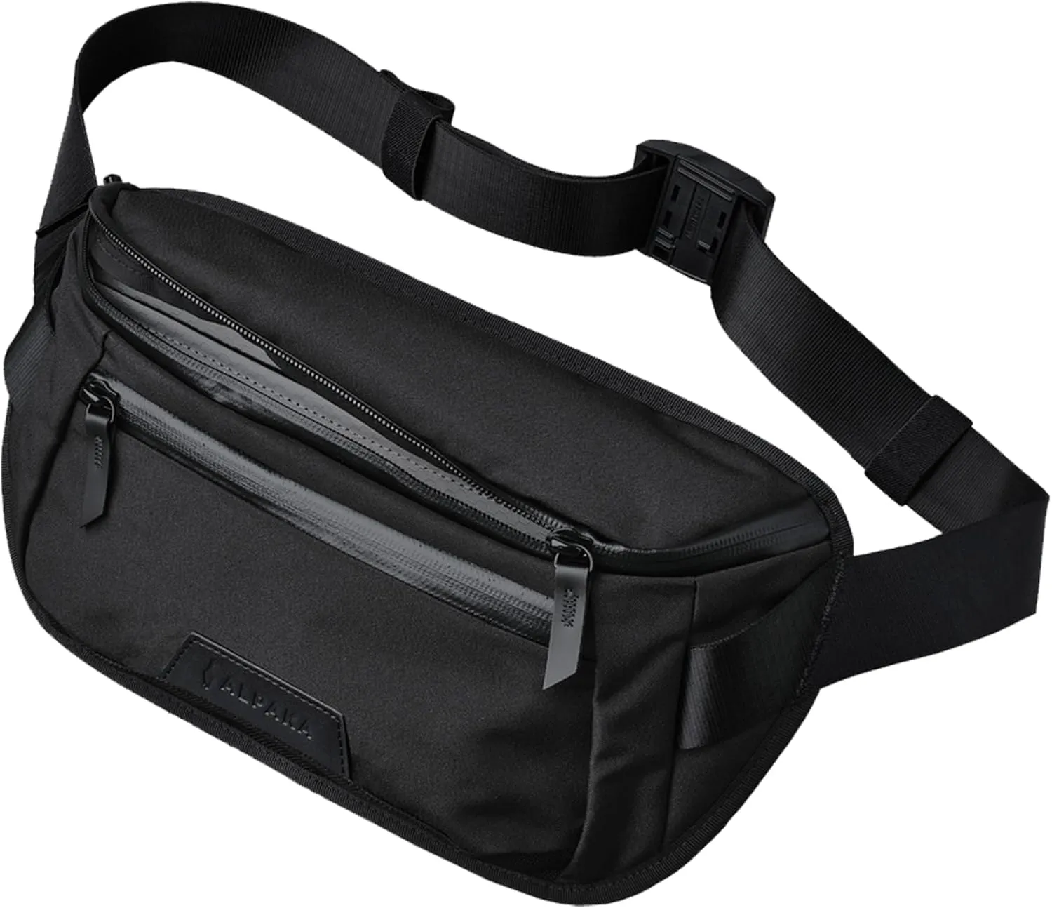ALPAKA Bravo Sling Mini V2 - Chest Bag Fits an iPad Mini, 5L Medium Crossbody Bag for Men Weather Resistant Fabrics, Adjustable Shoulder Strap, Quick Release Maglockz Buckle (Black Axoflux 300D)