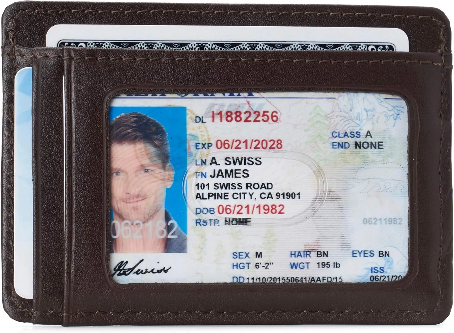 Alpine Swiss RFID Dermot Money Clip Front Pocket Wallet For Men Leather Comes in a Gift Box
