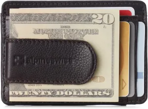 Alpine Swiss RFID Dermot Money Clip Front Pocket Wallet For Men Leather Comes in a Gift Box