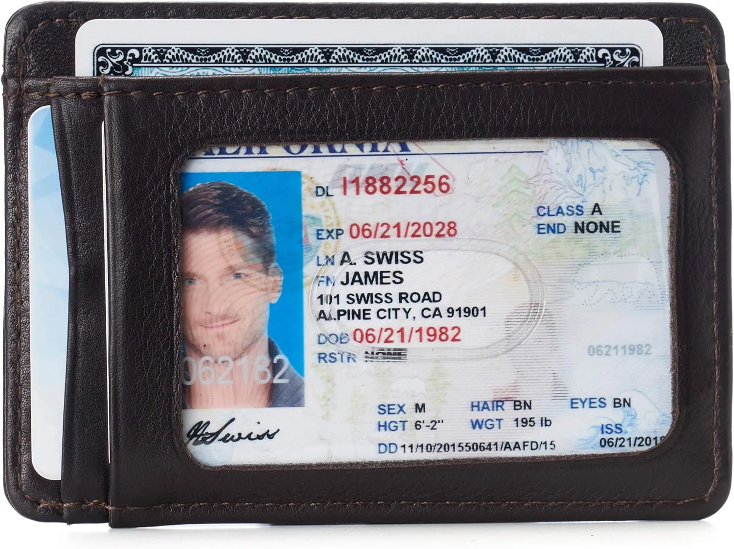 Alpine Swiss RFID Dermot Money Clip Front Pocket Wallet For Men Leather Comes in a Gift Box