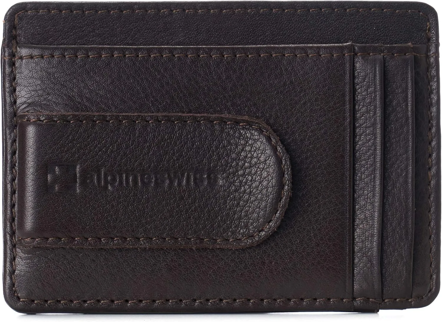 Alpine Swiss RFID Dermot Money Clip Front Pocket Wallet For Men Leather Comes in a Gift Box