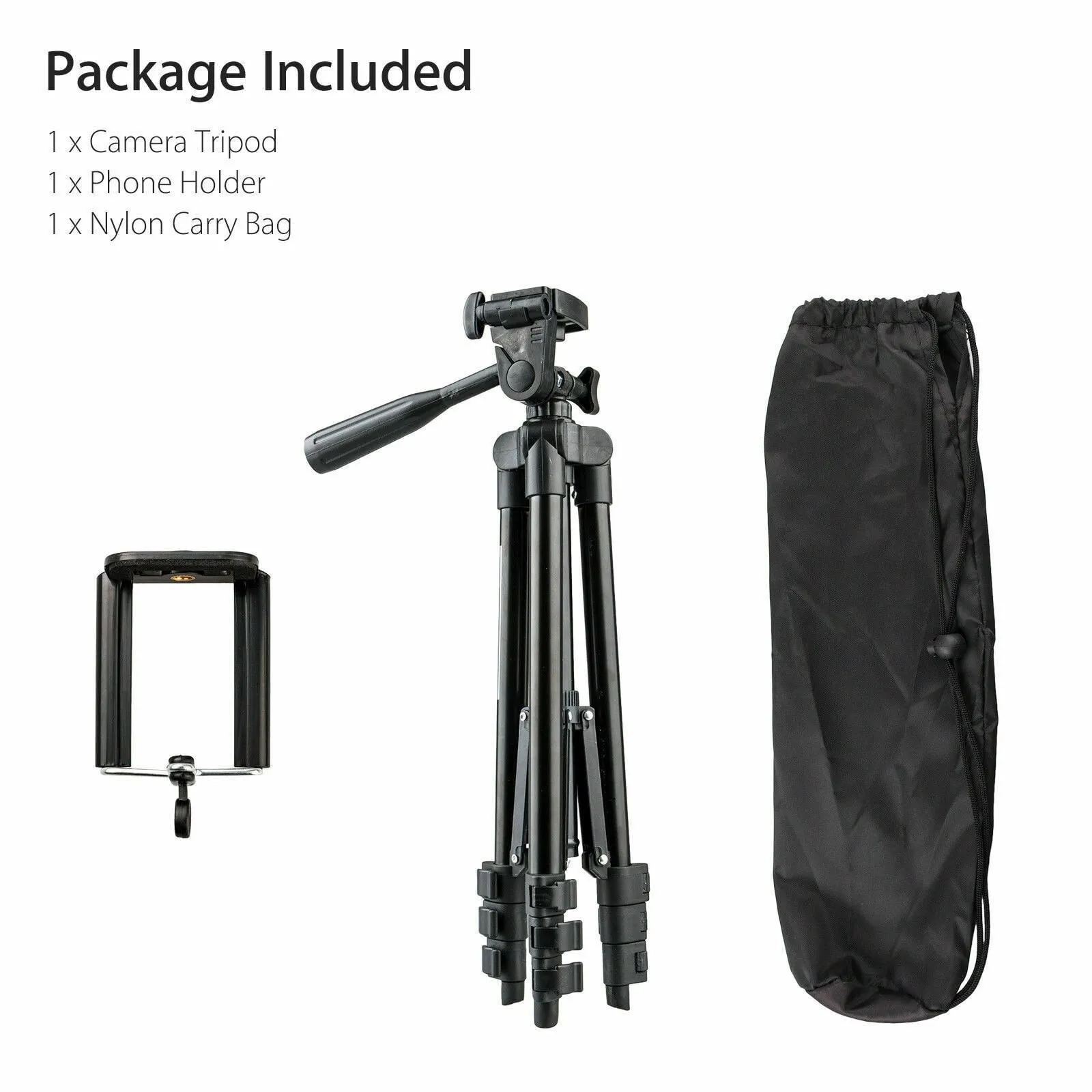 Aluminium Tripod Stand Adjustable Portable 4.5 Feet