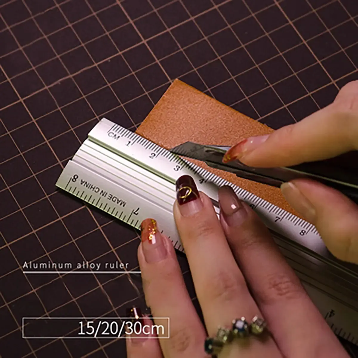 Aluminum 20cm or 8 inch Ruler.
