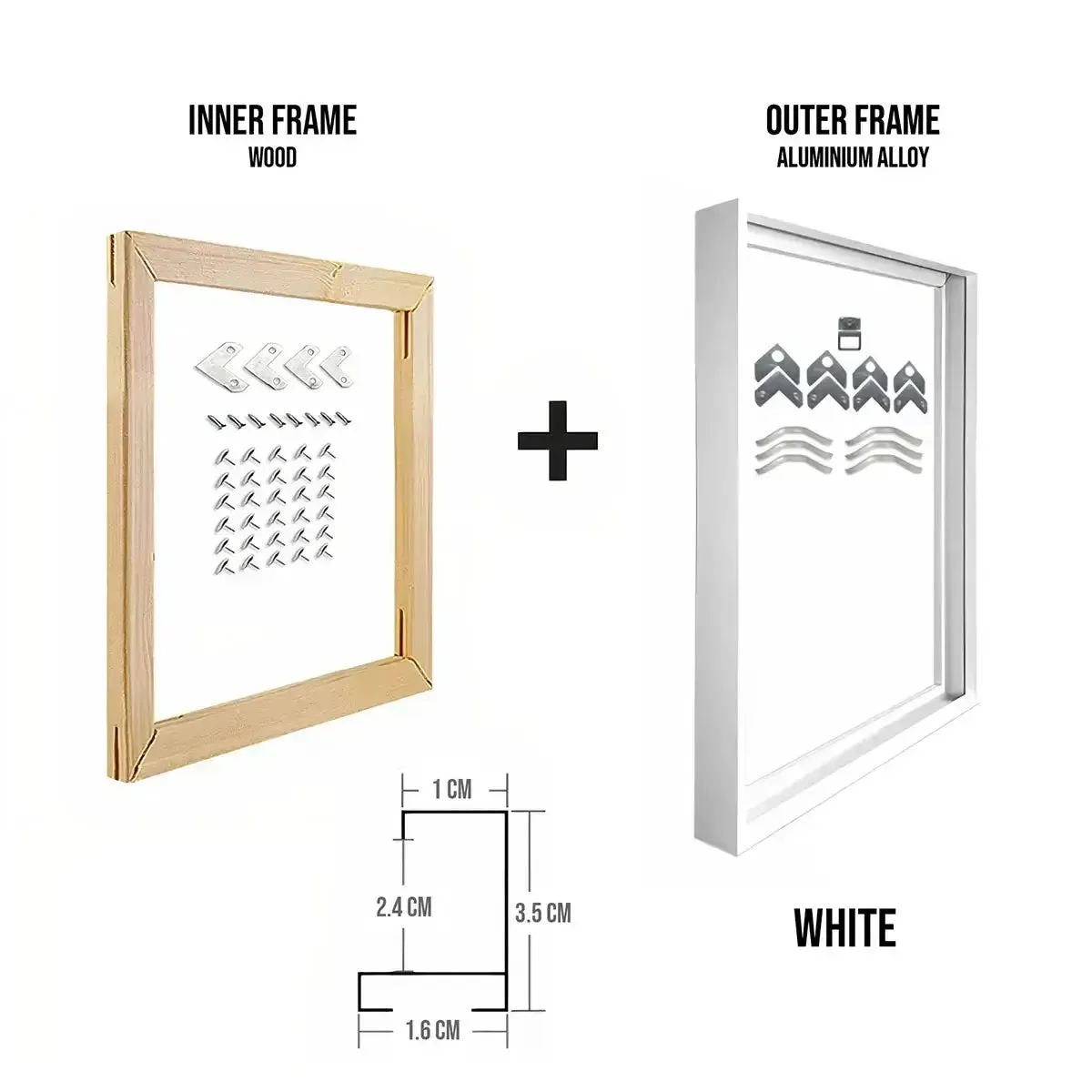Aluminum Frames with Inner Frames - 8 colors