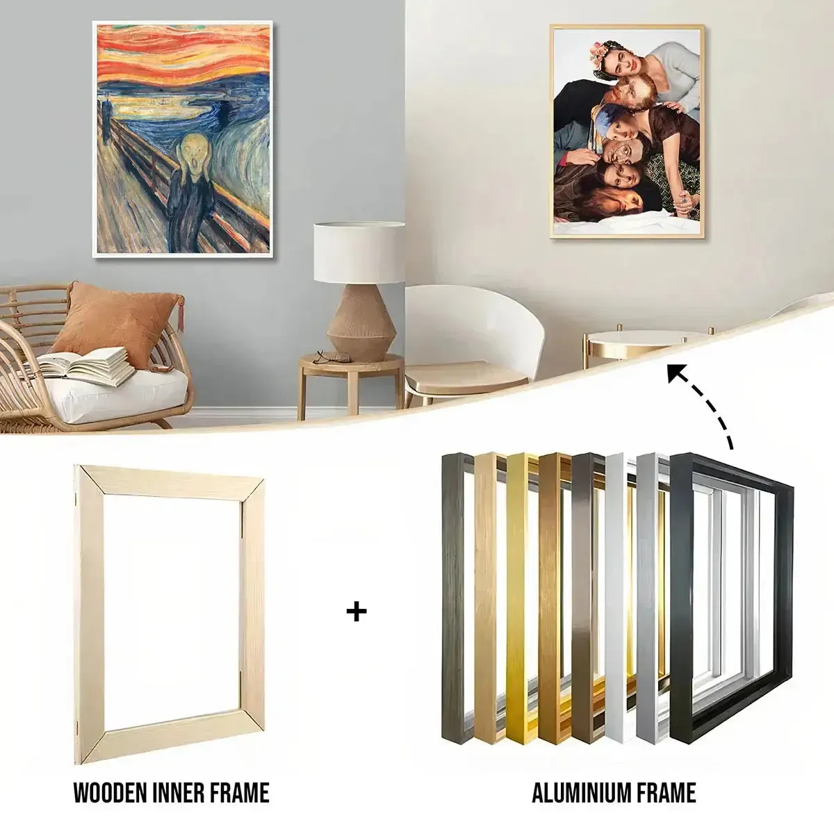 Aluminum Frames with Inner Frames - 8 colors