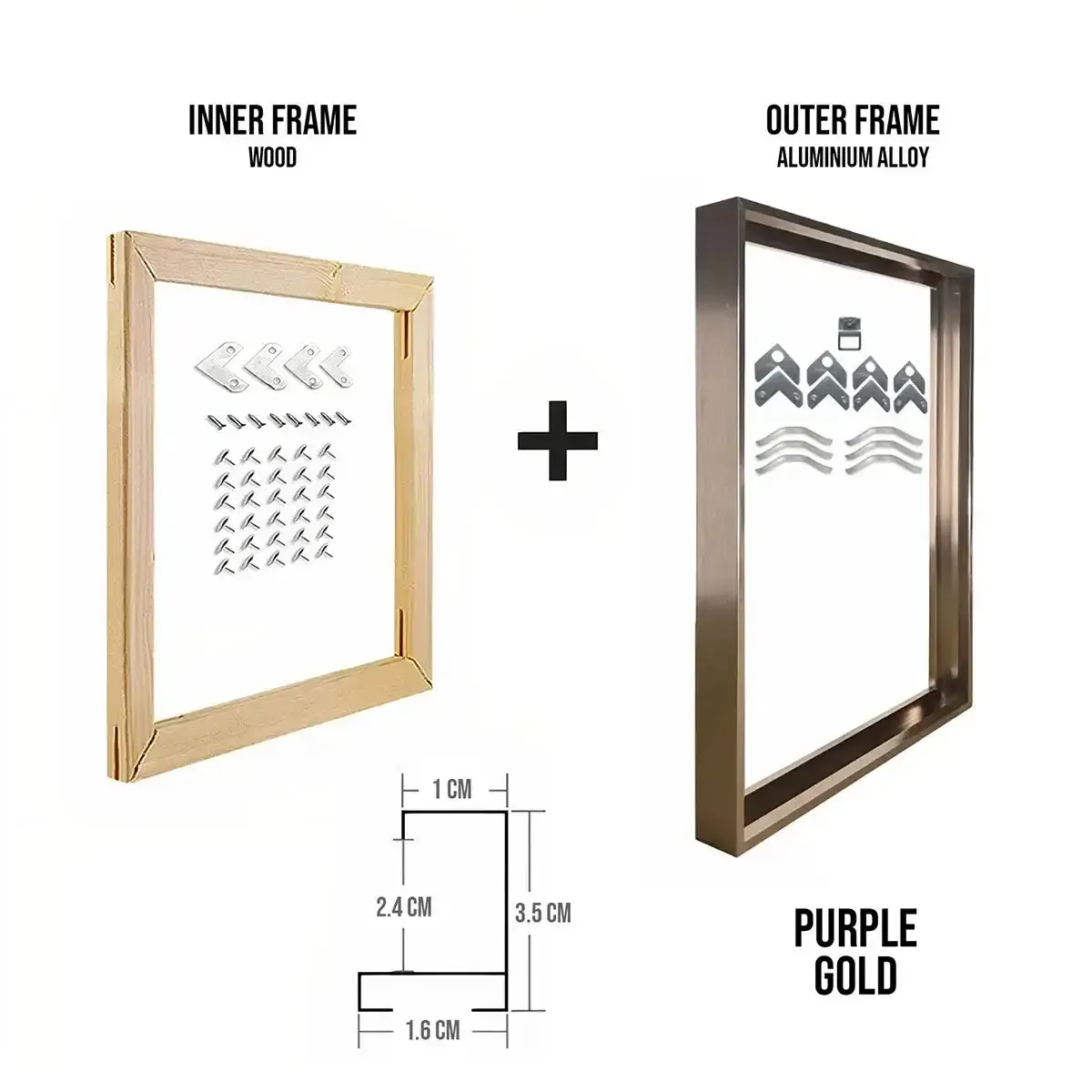 Aluminum Frames with Inner Frames - 8 colors