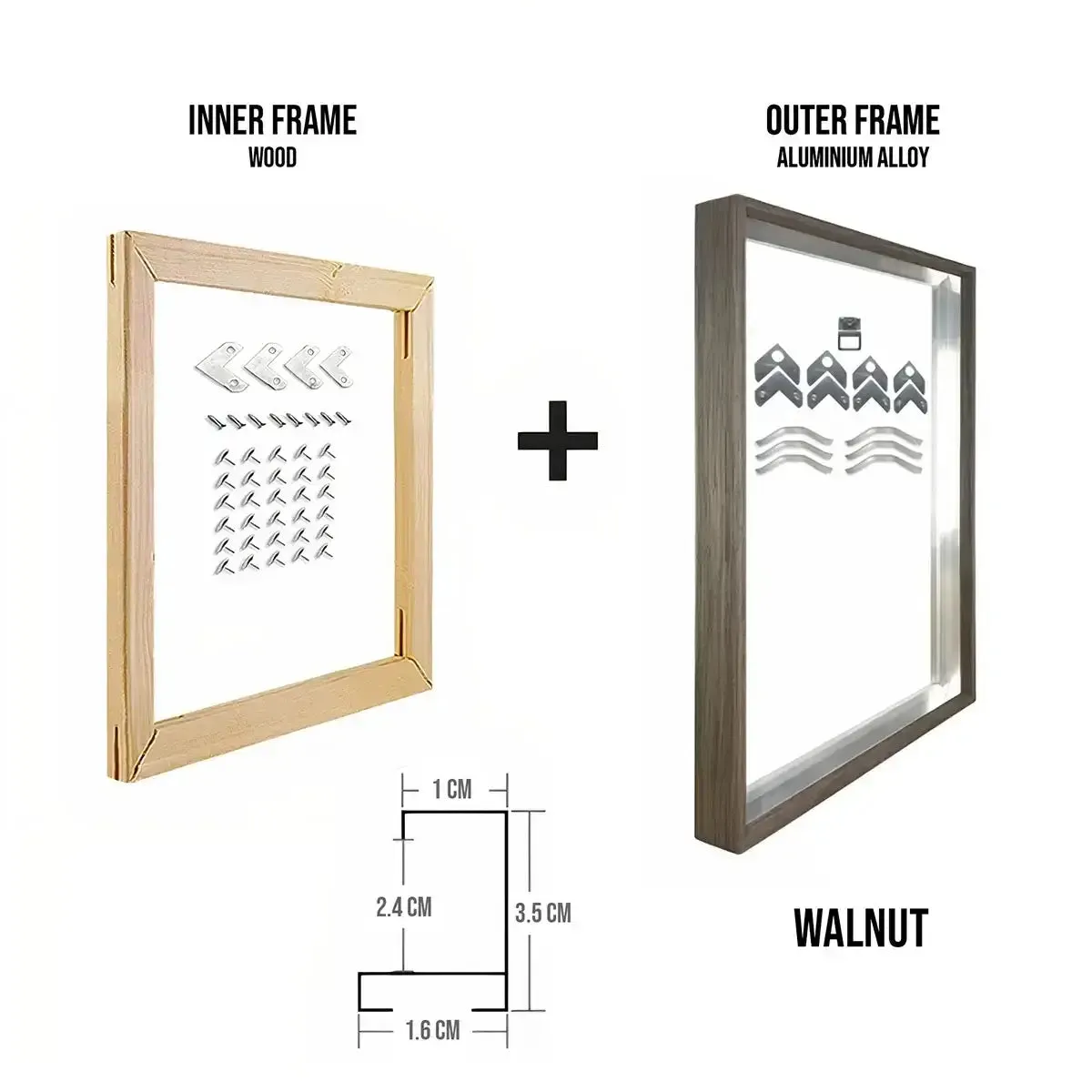 Aluminum Frames with Inner Frames - 8 colors