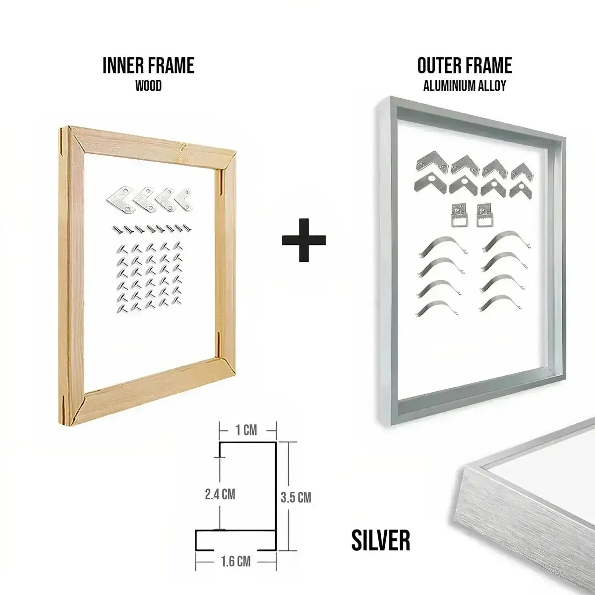 Aluminum Frames with Inner Frames - 8 colors