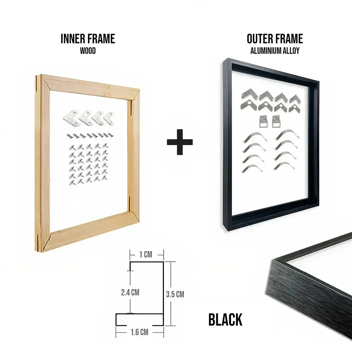 Aluminum Frames with Inner Frames - 8 colors