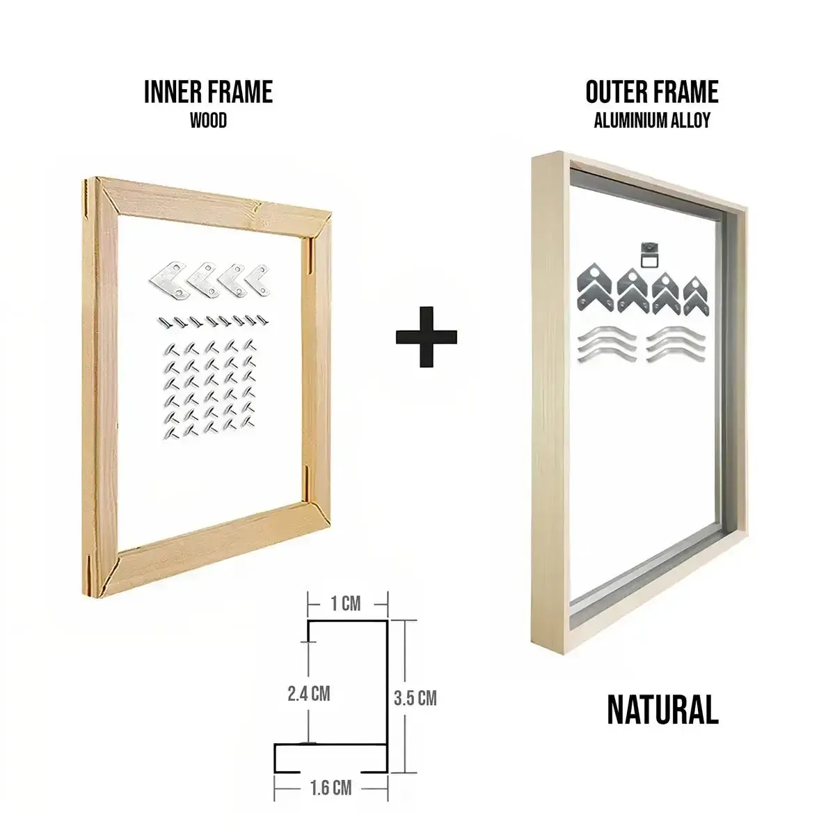 Aluminum Frames with Inner Frames - 8 colors