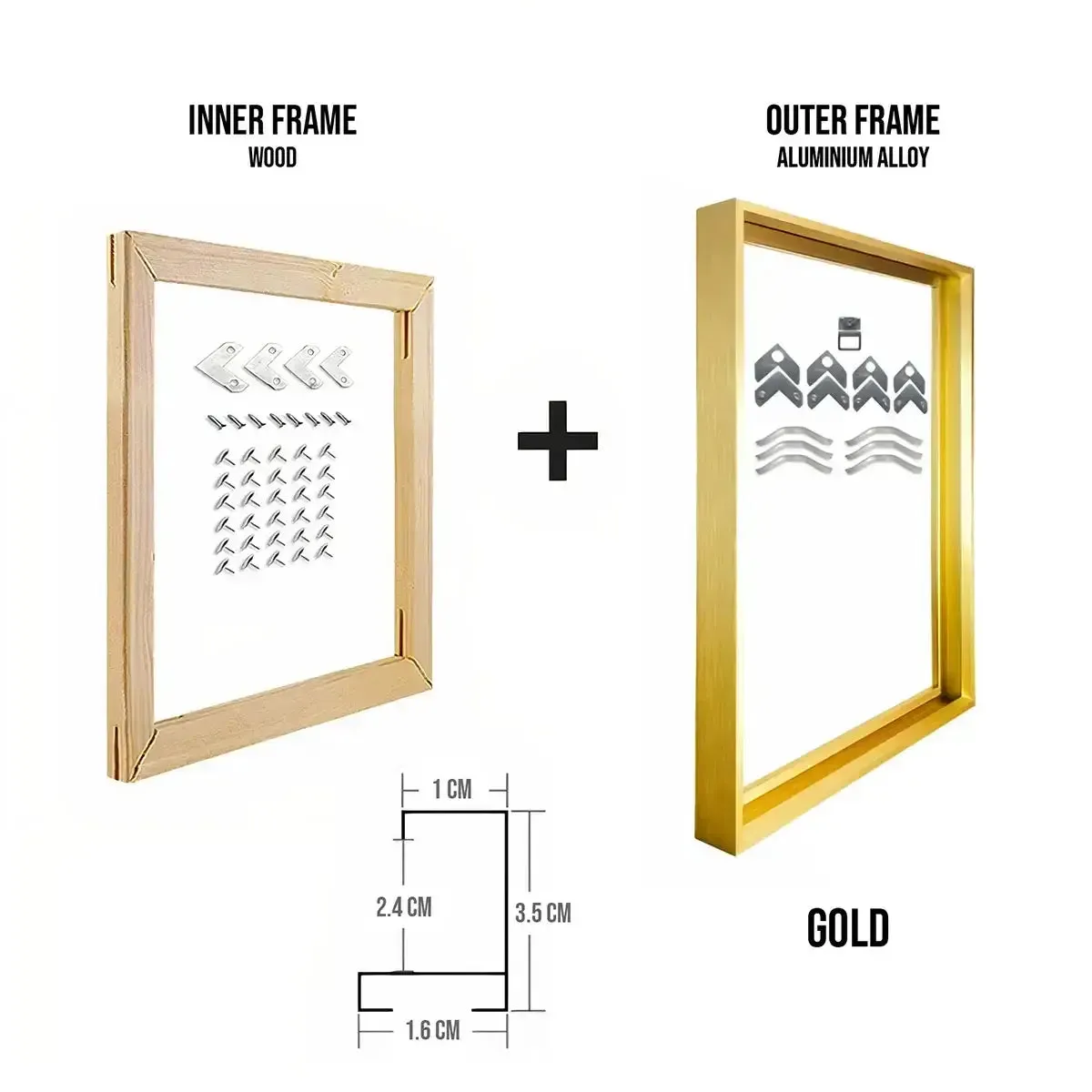Aluminum Frames with Inner Frames - 8 colors