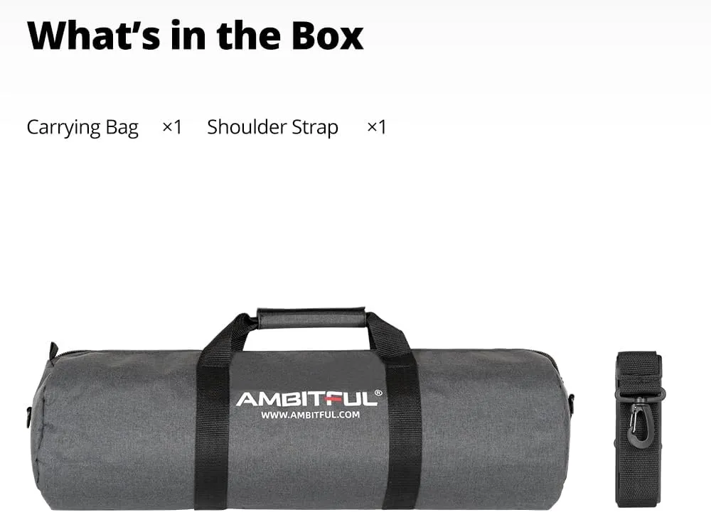 AMBITFUL Widened Version Tripod Carrying Case Bag 21/25/31/39/43/47/51/55/ for Light Stands,Boom Stand,Umbrella and Tripod Photography Accessories (39.37in(100cm)*Φ8.66in(22cm))