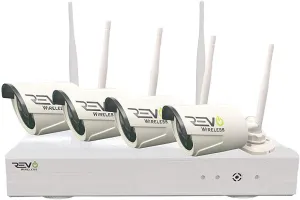 America Wireless 4 Ch. NVR Surveillance System with 4 HD Wireless Bullet Cameras