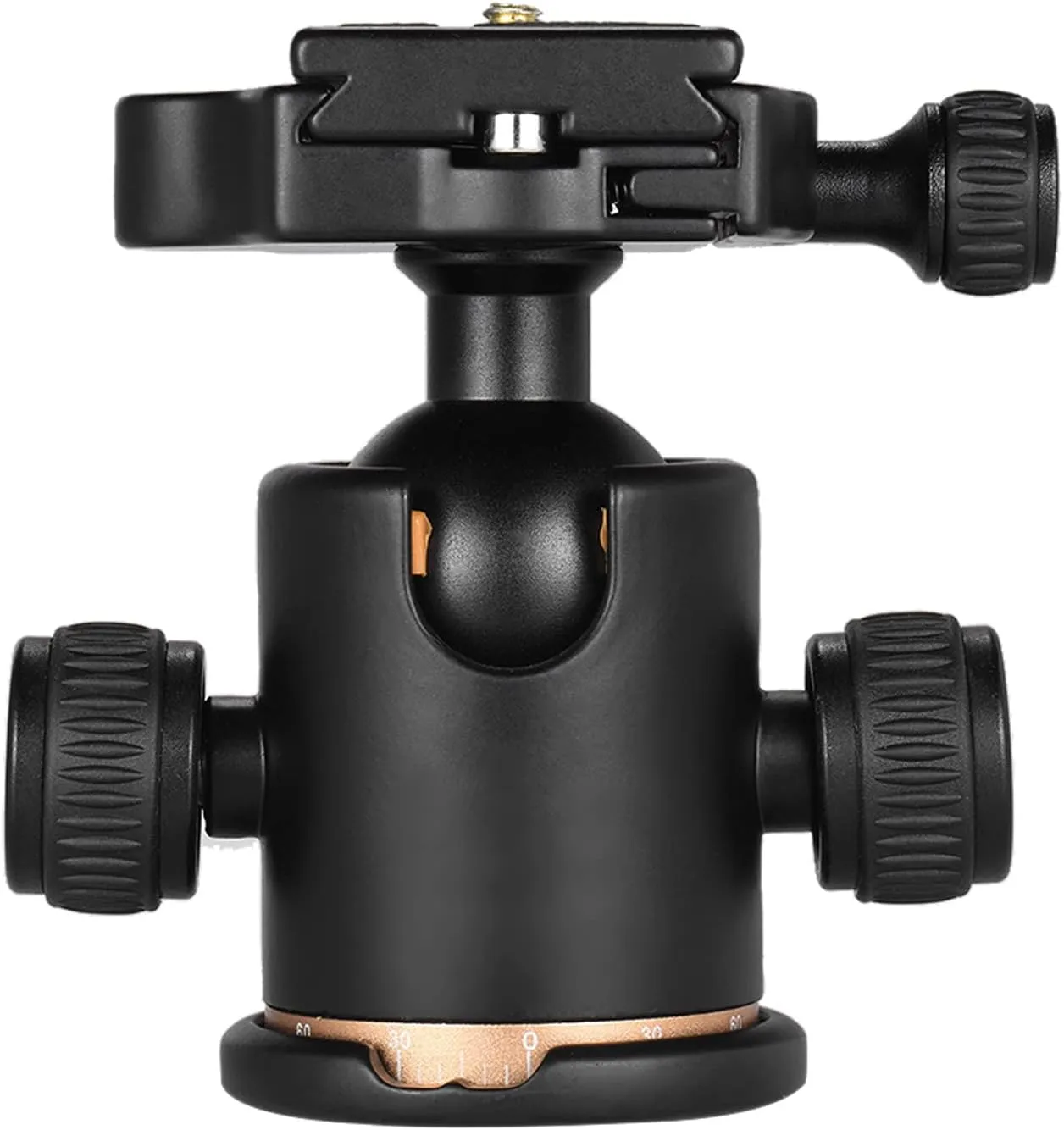 Andoer Tripod Ball Head, 360 Degree Rotating Panoramic Ball Head with Quick Release Plate 1/4 to 3/8 Screw Adapter Max 8kg/17.64lbs for Tripod Monopod Slider DSLR Camera