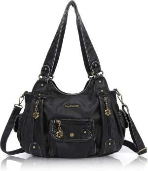 Angel Barcelo Womens Purses and Handbags PU Leather Shoulder Bag Fashion Hobo Bags for Girls
