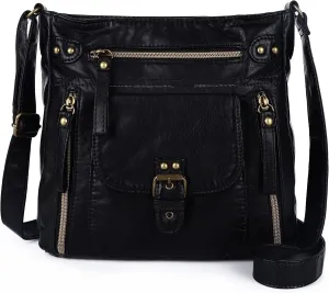 Angel Kiss Crossbody Bags Shoulder Bags and Handbags for Women Multi Pocket Daily Soft Hobo Purses Medium Size