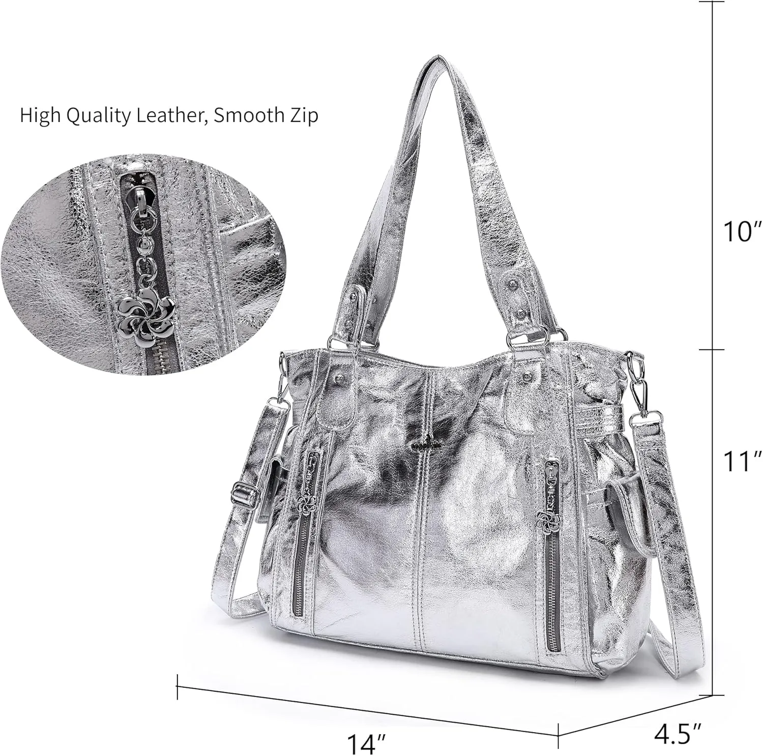 Angel Kiss Handbags for Womens Top-Handle Hobo Purse Roomy Casual Shoulder Bags PU Tote Satchel Purse for Women