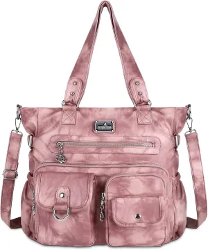 Angel Kiss Purses and Handbag for Women Soft PU Leather Shoulder Handbag Women Tote Satchel Bags Top Handle Satchel