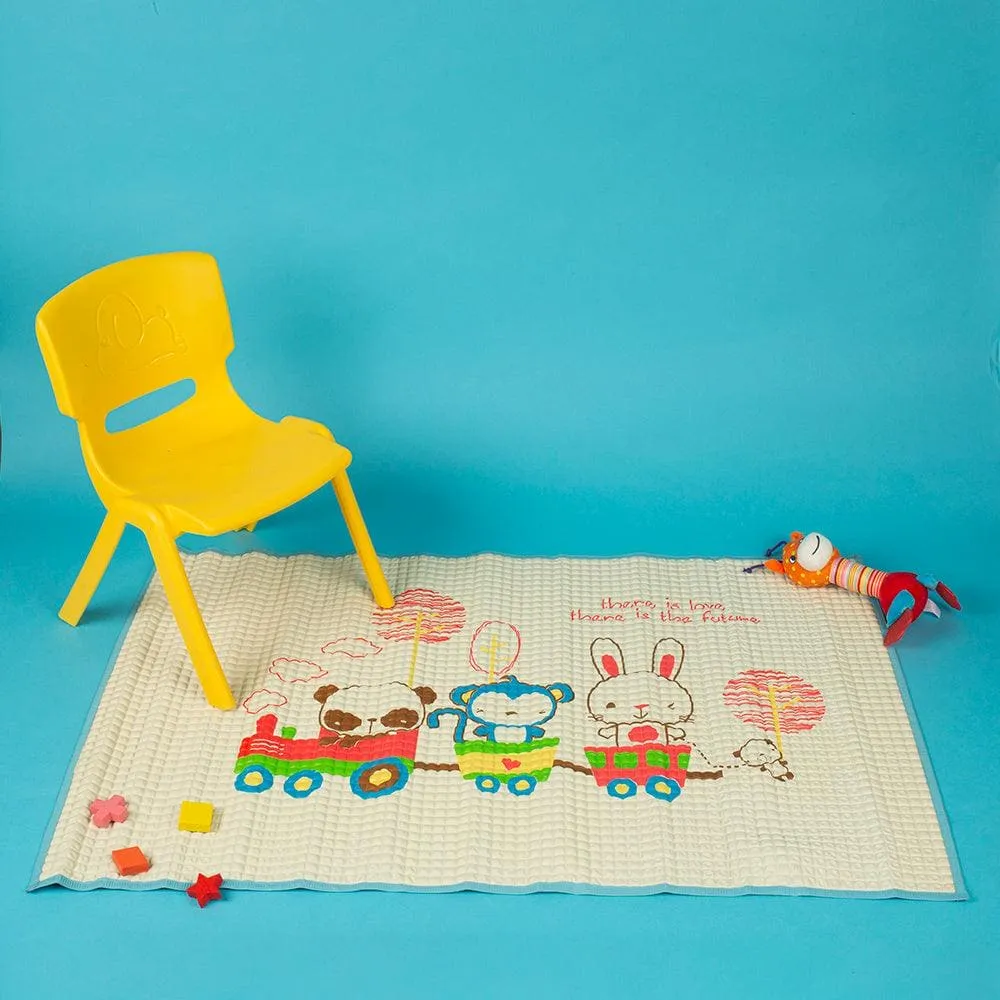 Animal Chu Chu Train Blue Air Filled Waterproof Massage Mat