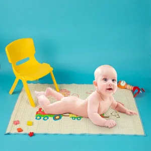 Animal Chu Chu Train Blue Air Filled Waterproof Massage Mat