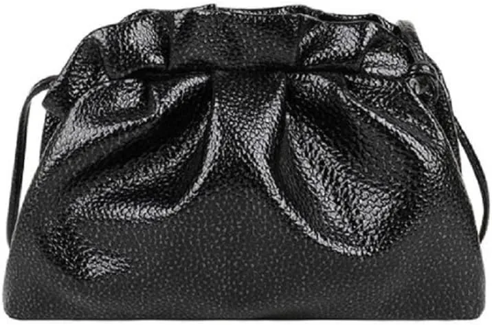 ANKOMINA Women Cloud-Shaped Dumpling Bag Fashion Ruched Crossbody Bag Cell Phone Clutch Purse Clip Shoulder Handbag