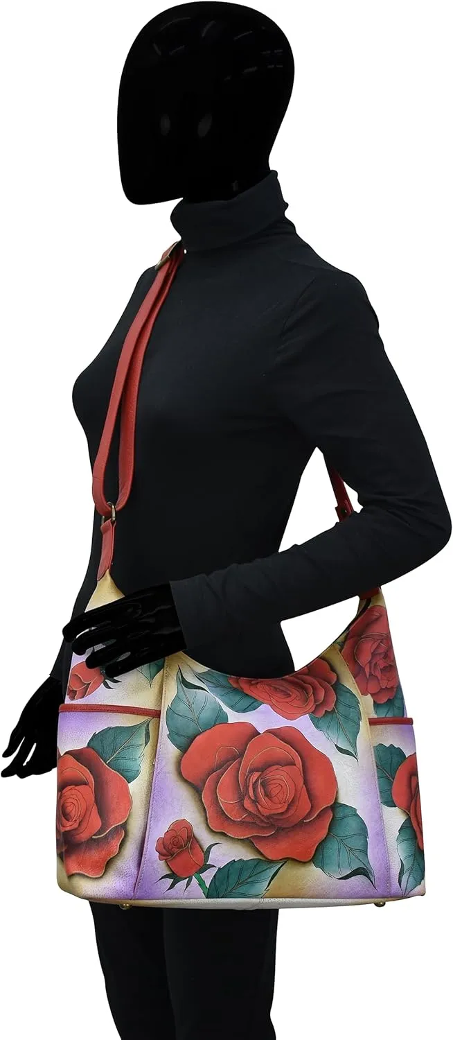 Anna by Anuschka Women's Leather Large Shoulder Hobo