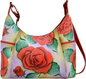 Anna by Anuschka Women's Leather Large Shoulder Hobo