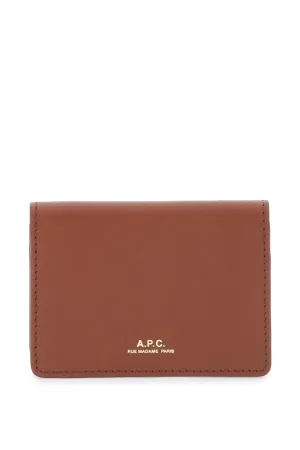 A.p.c. leather stefan card holder